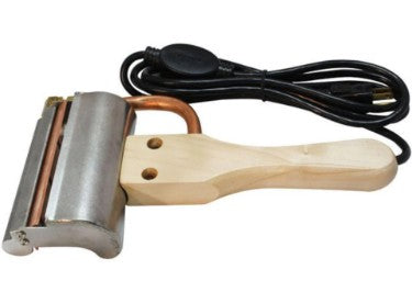 uncapping plane with copper blade, adjustable depth, and maple handle