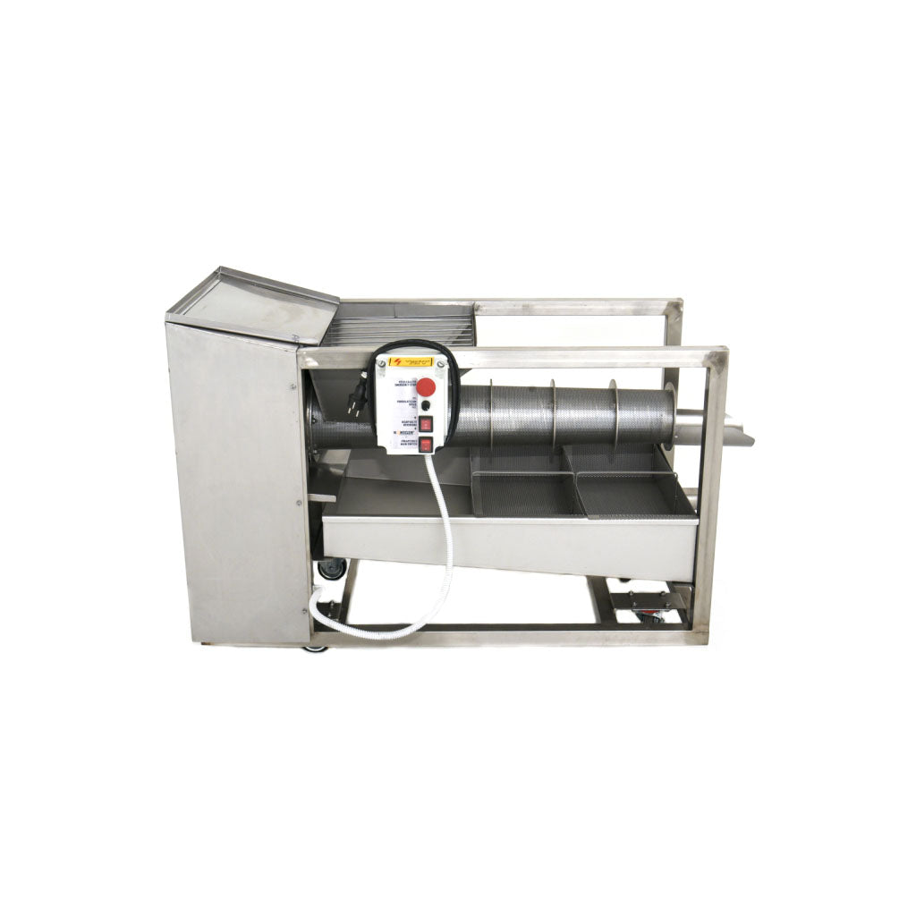 wax press made of stainless steal seperates wax from honey effectively. less mess, more usable product
