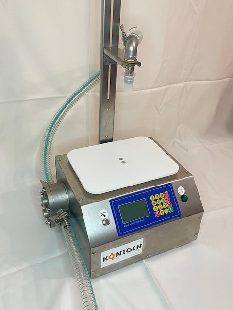 stainless steal honey bottling machine with heavy duty motor. Can be used for other viscous liquids. 7L/min flow rate