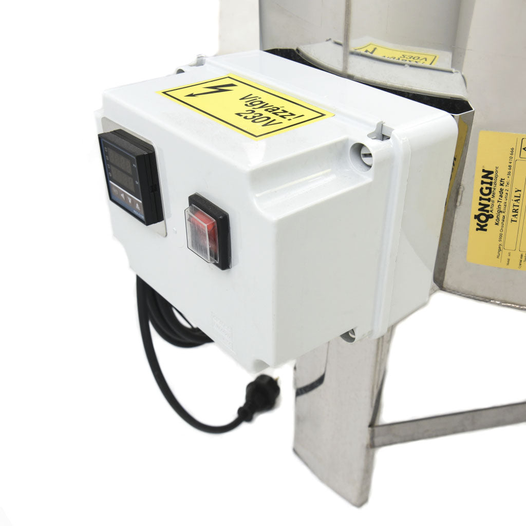 stainless steel honey tank.  integrated handles and legs.  double walled and heated. other sizes and with different features are availalble  digital temperature control