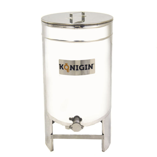 stainless steel honey tank.  integrated handles and legs.  other sizes and with different features are availalble