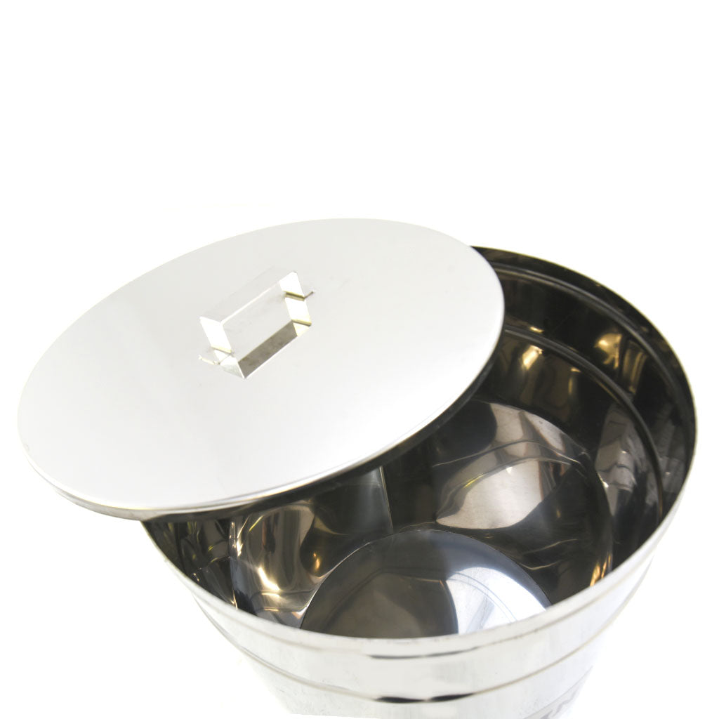 stainless steel honey tank.  integrated handles and legs.  other sizes and with different features are availalble